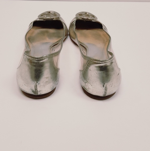 Tory Burch Silver Ballet Flats - Picture 3 of 8
